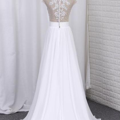 2020 Scoop Prom Dresses A Line Chiffon With..