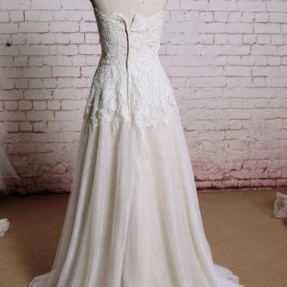 Champagne Lace Wedding dress, Brida..