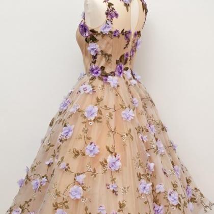 Sheer Sweetheart Floral Homecoming Dress Kpp0457