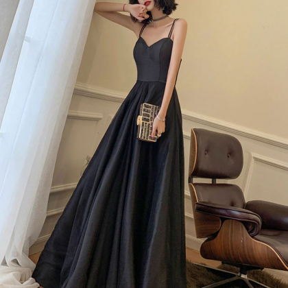 Kateprom Black Sweetheart Neck Long Prom Dress,..