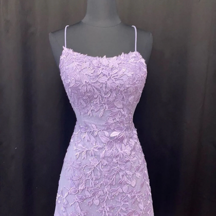 Backless Short Purple Prom Dresses, Open Back..