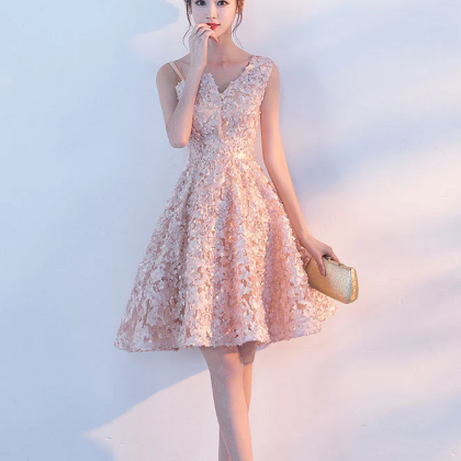 Cute A Line One Shoulder Short Prom Dress,..