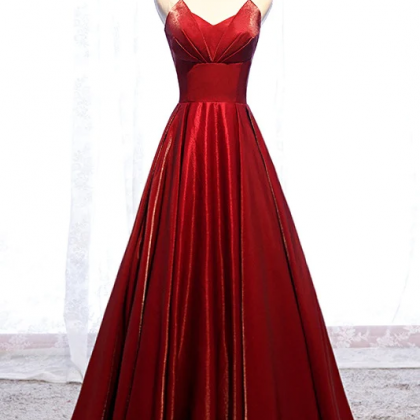 Modest Strapless Loong A Line Red Lace Up Prom..