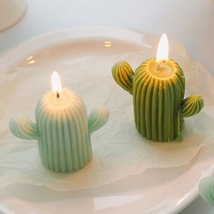 Creative Handmade Cactus Candle Pho..
