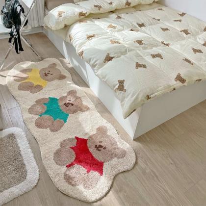 Ins Bear Carpet Anti-slip Rug For Bedroom