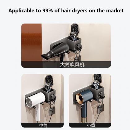 Hair Dryer Holder Storage Holder Wall Mounted Rack..