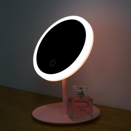 Round Lighted Makeup Mirrors Daylight Led