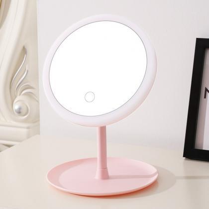 Round Lighted Makeup Mirrors Daylight Led