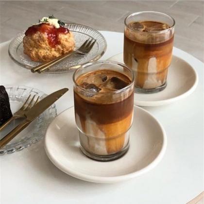 Korean Style Ins Coffee Cup Glass Cold Water Cup..