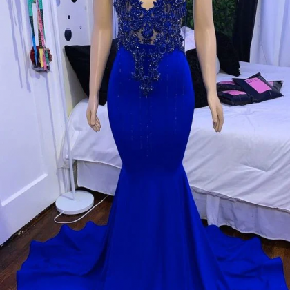 Royal Blue Prom Dresses, Mermaid Prom Dresses,..
