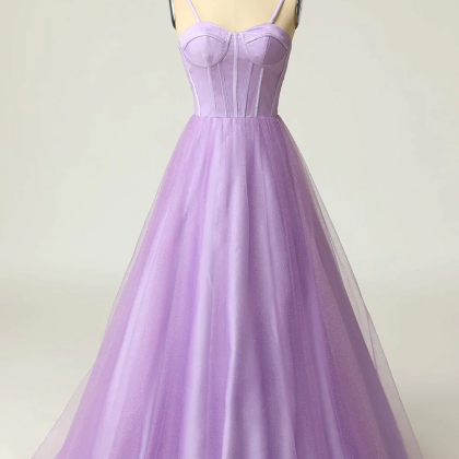Spaghetti Straps Light Purple Prom Dress Formal Dress Sexy Prom Dress cc247 main image 0