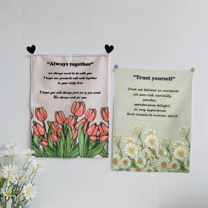 Ins Hanging Fabric Tulip Printed Hung Cloth..