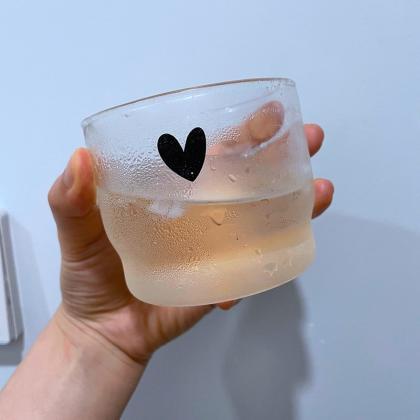 300ml Korean Smile Glass Cup Stackable Transparent..