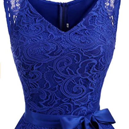 Women Floral Lace Wedding Bridesmaid Dress Formal Cocktail Short Homecoming Dress c2683
