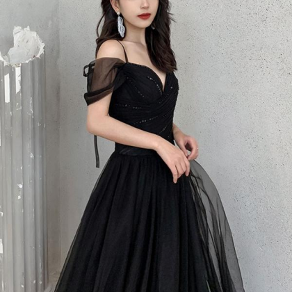 Off the Shoulder Black Long Prom Dresses, Black Off Shoulder Formal Evening Graduation Dresses c2480 main image 0