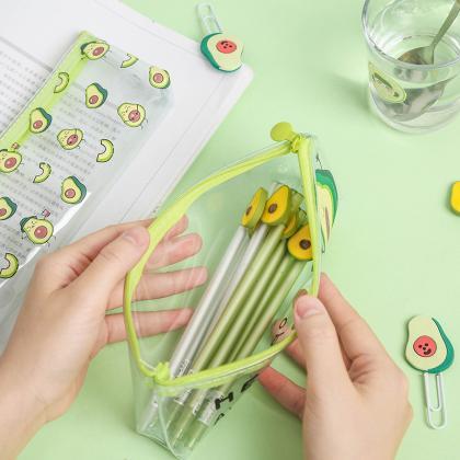Kawaii Fruit Pencil Case Cute Avocado Kids Gift..
