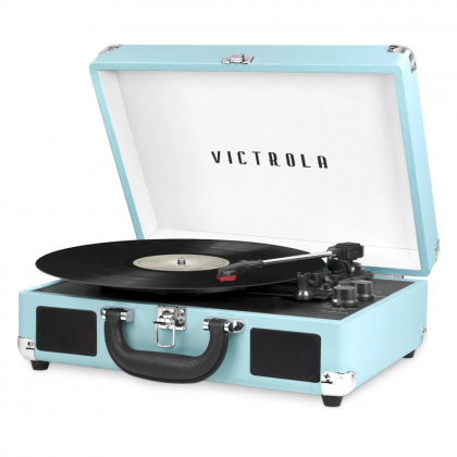Bluetooth Portable Suitcase Record Player With..