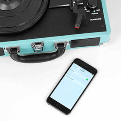 Bluetooth Portable Suitcase Record Player With..