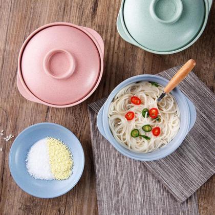 Instant Noodle Bowls With Lids Soup Rice Bowls..