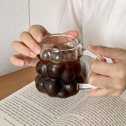 Round Grapes Transparent Glass Cup Home Kitchen..