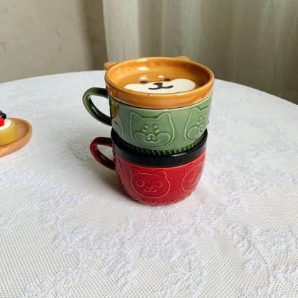 Cute Panda Ceramic Coffee Cup Saucer Decoration..