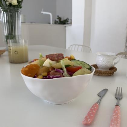 Small White Ceramic Salad Bowl Dessert Snack Ramen..