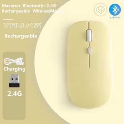 Macaron Rechargeable Wireless Bluetooth Mouse 2.4g..