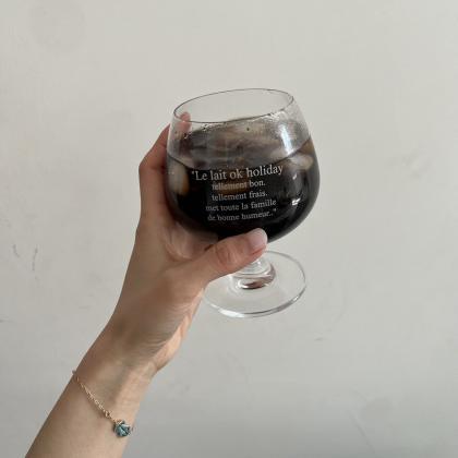 Korean Style Short Stemmed Glass Cup For Red Wine..