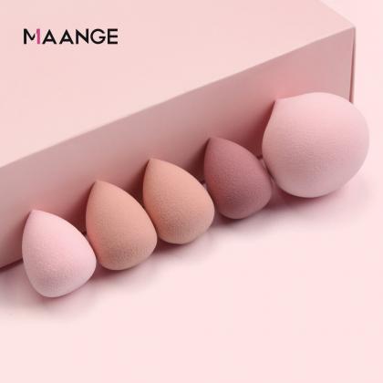 5 Pcs Mini Cosmetic Egg Wet And Dry Dual Use Foam..