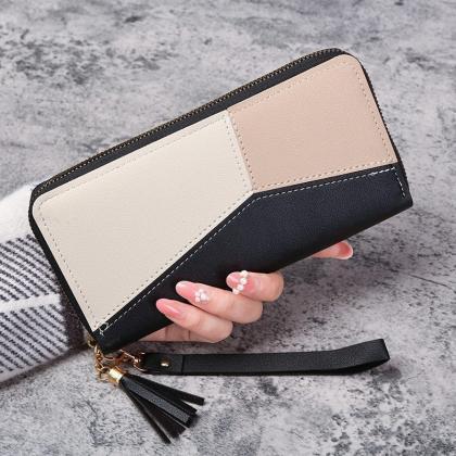 Fashion Zipper Wallets Womens Long Purses Handbags..