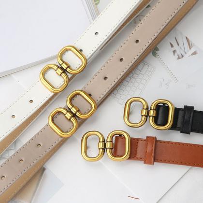 Fashion Pu Leather Belt For Women Designer Metal..