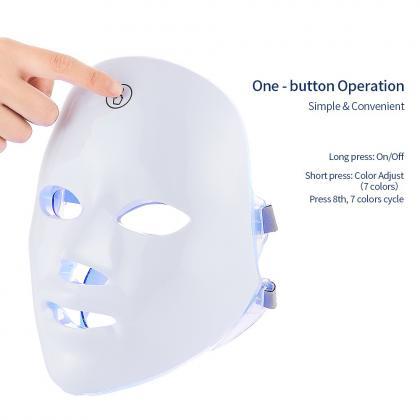 Rechargeable Facial Led Mask 7 Colors Led Photon..