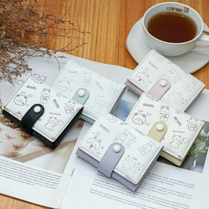 Cute Bear Wallets For Women Small Hasp Girl Credit..
