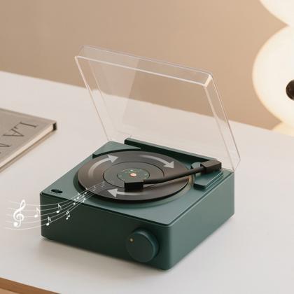 Retro Vinyl Wireless Bluetooth Speaker Alarm Clock..
