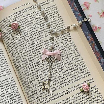 Handmade Fairy Tale Bow Key Necklace Y2kfaircore..