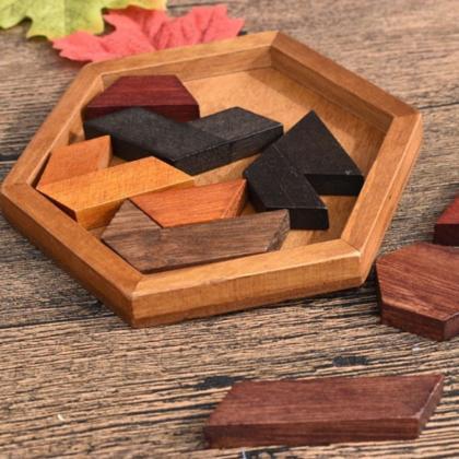 3d Hexagonal Wooden Puzzles Educational Toys For..