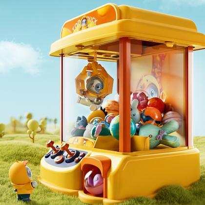 Cute Yellow Duck Doll Machine Coin Operated Play..