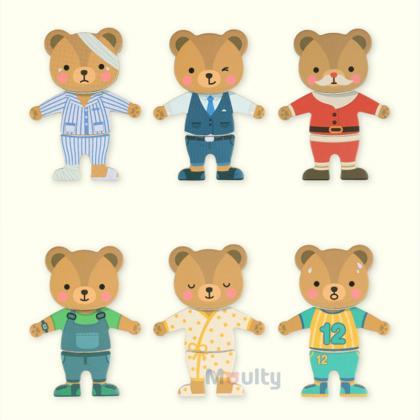 Magnetic Puzzles Bear Dress Up Puzzles With..
