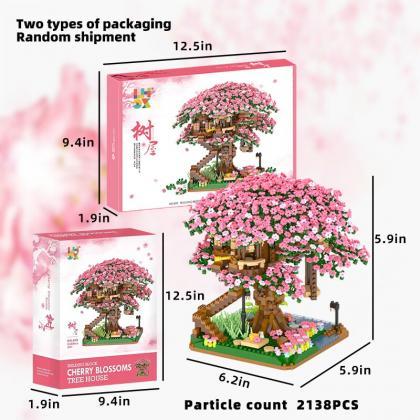 2138pcs Mini Sakura Tree House Building Blocks..
