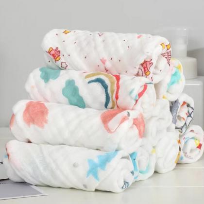 5pcs/lot Muslin 6 Layers Cotton Soft Baby Towels..