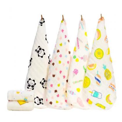 5pcs/lot Muslin 6 Layers Cotton Soft Baby Towels..