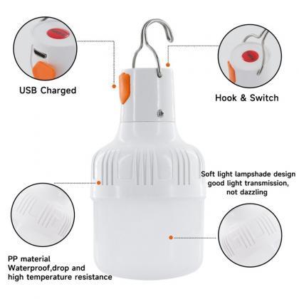 Outdoor Usb Rechargeable Led Lamp Bulbs 60w..