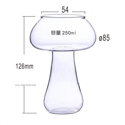 250ml Creative Mushroom Shape Coffee Glasses Clear..
