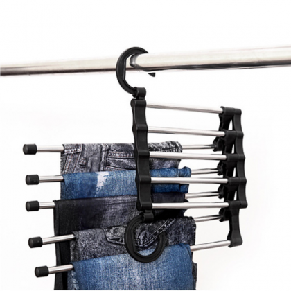 5 In 1 Stainless Steel Pants Folding Storage Rack..