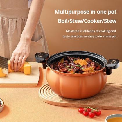 5l Pumpkin Micro Pressure Pot Home Type Soup Pot..