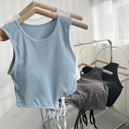 Sexy Slim Sleeveless Tank Tops With Built In Bra..