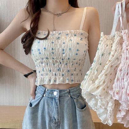 Floral Printed Camisole Woman Summer Sweet..
