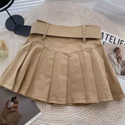 Summer Pleated Skirt Women Korean Fashion With..