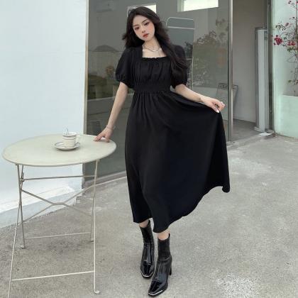 Elegant Black Dress For Women Plus Size Vintage..