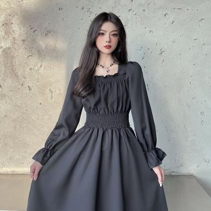 Elegant Black Dress For Women Plus Size Vintage..
